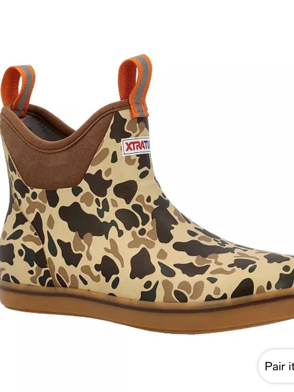 XTRATUF ' Camo duck  Pull-On Rain Boot - Brown/Beige!  New in box! 12